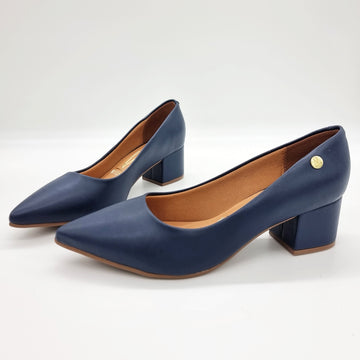 Vizzano 1220-315 Block Heel Pump in Navy Napa